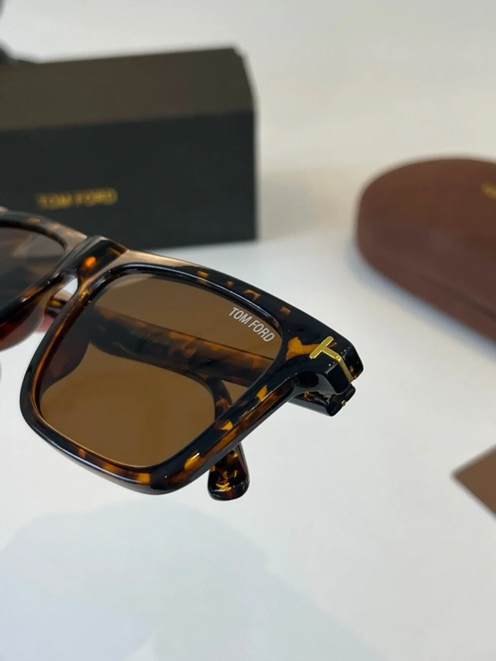 Tom Ford Tortoiseshell Sunglasses with Brown Lenses